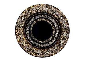 Quality Centrifugal Casting Embossed Round Crystal Glass Plates Retro Design wholesale
