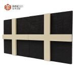 Artistic Geometric PET 3D Wood Slat Acoustic Wall Panels with Painted