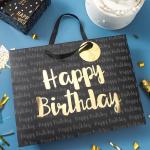 Zhejiang 's Gravure Printing Ivory Board Paper Bag Affordable Happy Birthday