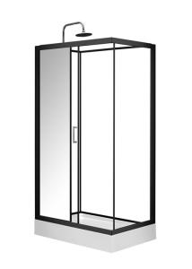 Quality Square Bathroom Shower Cabins black Acrylic ABS Tray black Painted 120*80*225cm wholesale