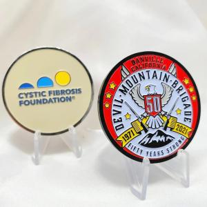 Quality Custom Coin Souvenir Brass Gold Silver Logo 3D Metal Challenge Coin for Laser Engraving wholesale