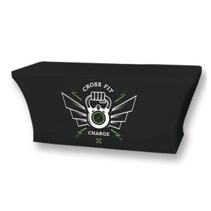 Quality Advertising Trade Show Fitted Table Covers Fire Resistance Transfer Printing wholesale