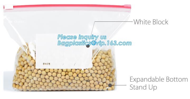 slider k bag doypack zipper/ECO-friendly slider bag, Slider Bags Stand Up Slider Bags For Food, frosted zipper loc