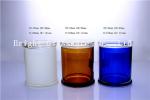 sparyed color glass jar with lid for wholesale