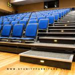 Fire Resistant Retractable Stadium Chair Bleacher Seat