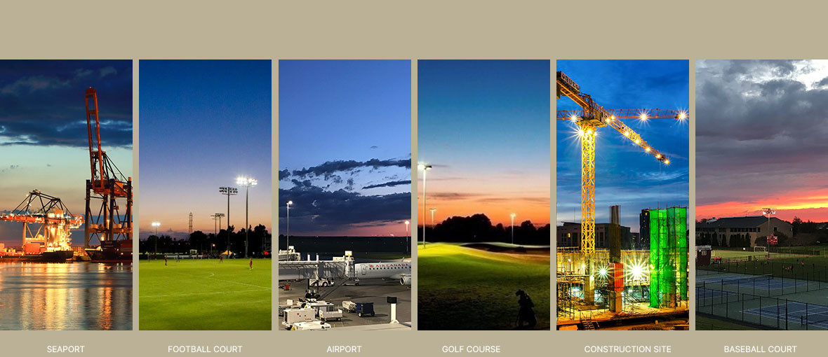 Wireless Control Aluminum LED Mast Light With Meanwell Dimming Solutions From 120W to 1440W