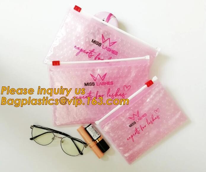 Cosmetic Pink Slider Padded Bag/Silver k Bag With Bubble,Padded Envelopes Cheap Aluminium Foil k Holographic