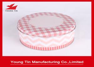 Quality Custom Pink Round Gift Tins YT1266 , CMYK Offset Printing Matte Varnishes Tin Box wholesale