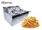 Hotel Commercial Kitchen Cooking Equipment Snack Food Double Tank Desk Top Fryer