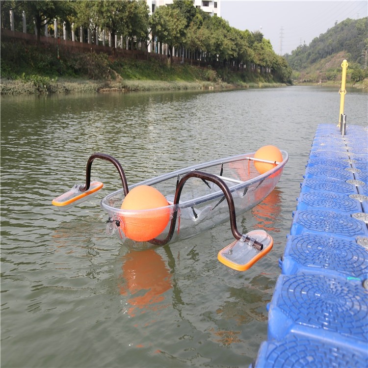 Sightseeing Double Vision Kayak , Sit On Canoe For Tourist Attractions Lakes