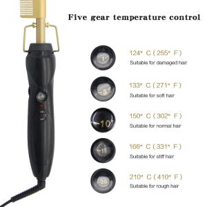 Quality 15s Heat Up PTC Heater Hair Curling Comb For Natural Black Hair wholesale