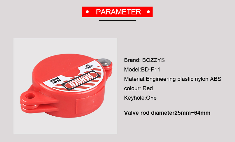 Wear Resistant Gate Valve Lockout With Engineering Plastic Nylon ABS Material