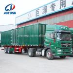 40-80 Tons Load Capacity Steel Van Type Truck Trailers With Dual Line Braking