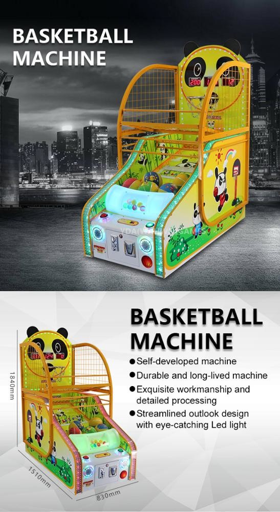 Panda Coin Operated Basketball Machines , Kiddy Arcade Games Machines