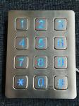 3X4 vandal resistance stainless steel back lighted numeriic keypad