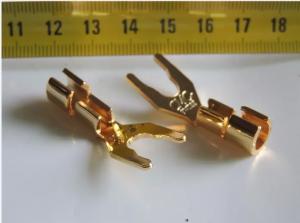 Quality 24K Y Spade Nakamichi Banana Plugs Connector For Speaker Cable Wire wholesale