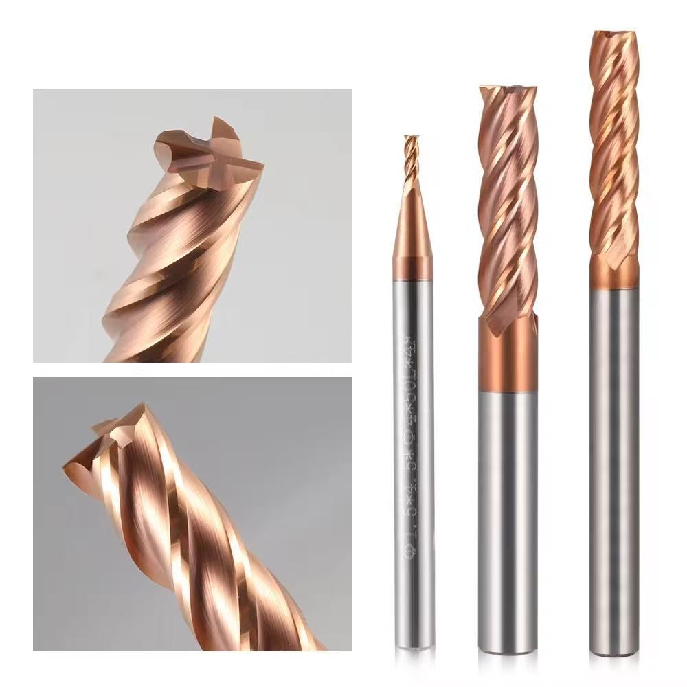 Aluminum Alloy End Mills Series Tungsten Carbide Coated Milling Cutter Tool for Flat Bottom Milling