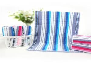 Quality 32 Strand Striped Baby Face Washers And Towels , Newborn Baby Towel High Density wholesale