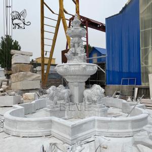 Quality Modern Water Fountains Marble Lions Fountain Large Stone Carving Garden Decoration wholesale
