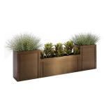 Stainless steel luxury gold flower box planter