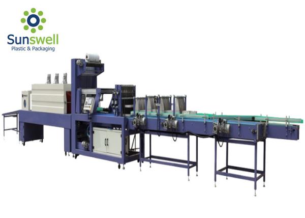 Semi Auto Plastic Shrink Wrap Machine Beverage Wine Water Food Daily Care