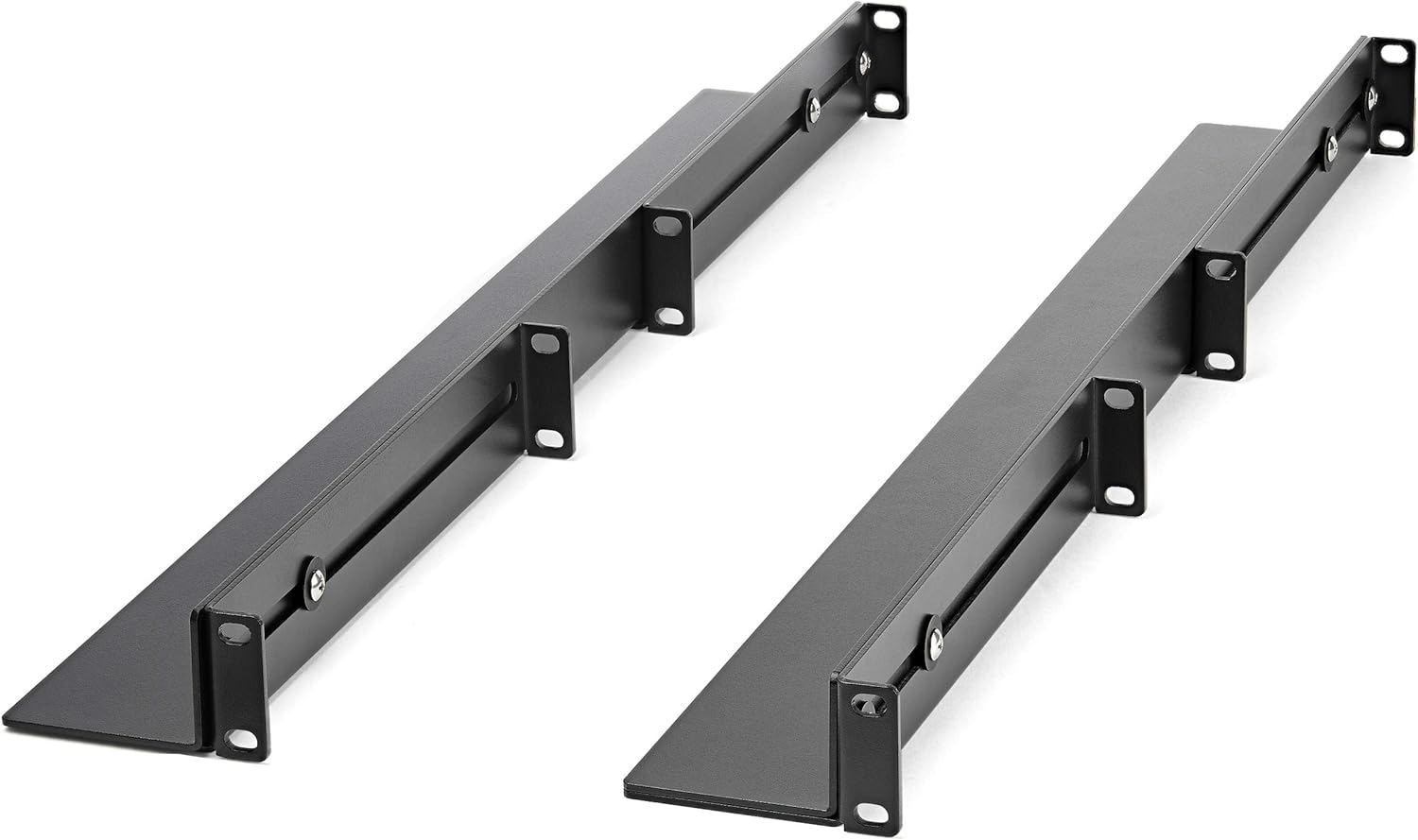 Black Powder Coated Universal 4 Post Mount Rails for Network Equipment Server Rail Kit