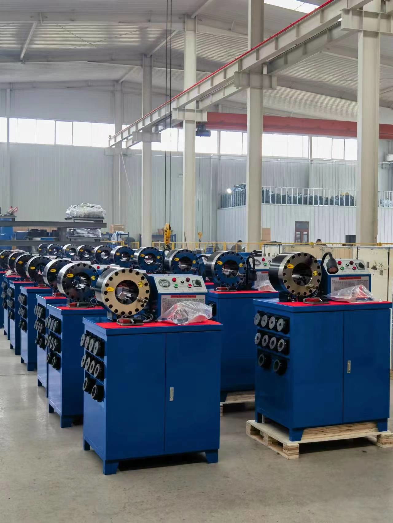Electric Rubber Hose Crimping Machine 860*640*1300 Mm Electric And Power Source