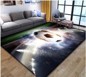 Quality Crystal Velvet Living Room Floor Carpets 140*200cm Cartoon Football Pattern wholesale