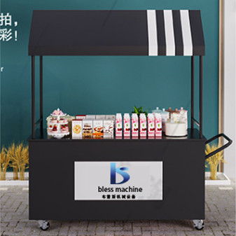 4wheels multipurpose mobile commodity stall trolley handcart for modern stylish outlet