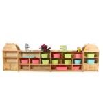 Commercial Kindergarten Classroom Furniture Wooden Cabinet Toy Storage