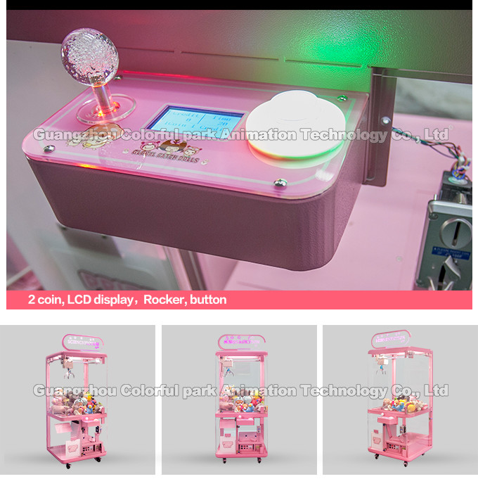 Coin operated games Arcade Gift machine fully Transparent metal glass doll toy claw crane machine