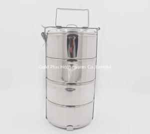 Quality 16cm Layer by layer thailand inner lunch box for kid stainless steel food carrier box with handle wholesale