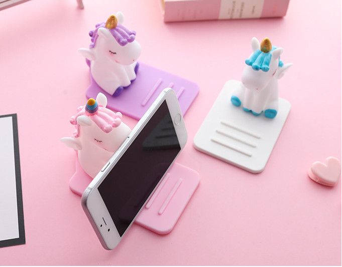 Cartoon Silicone Lazy Mobile Phone Holder Unicorn Car Desktop Multi-function Adjustable Bracket Non-slip Stand