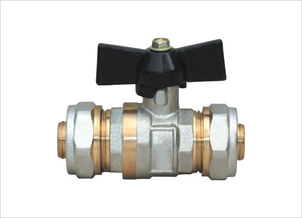 Cheap butterfly handle brass ball valve for PEX-AL-PEX pipe for sale