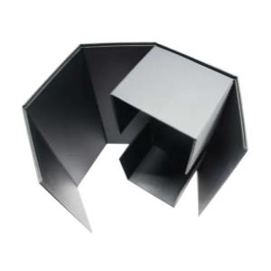 Quality Varnishing 1C Black Folding Packaging Boxes Save Shipping Space wholesale