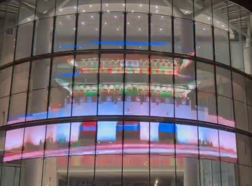 P6.5 Led Transparent Film Screen Outdoor Front Service Creative Design Possibilities Versatility Easy Installation