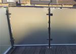 Exterior Frosted Stainless Steel Glass Railing With Square Post , Strong Sense