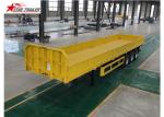 3/4 Axles Drop Deck Semi Trailer , Heavy Duty Semi Trailers For Truck