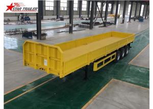 Quality 3/4 Axles Drop Deck Semi Trailer , Heavy Duty Semi Trailers For Truck wholesale