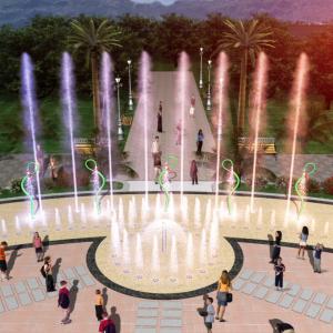 Quality Multicolored LED Stainless Net Dry Floor Fountains wholesale