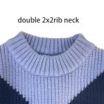 Sweater Supplier Children Kid Knitwear 100% Cotton Crew Neck Geometric Pattern
