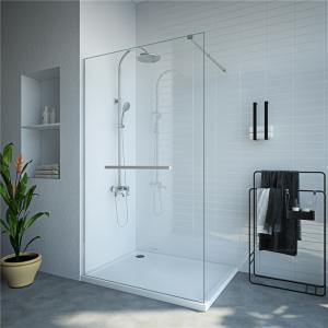 Quality Explosion Proof Texture Shower Glass For Bathtub Free Standing 1200x2000mm wholesale