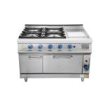 150KG Heavy Duty Gas Stove Grill Combo Set For Commercial Kitchens