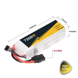 Quality 14.8V 4s1P 7200mah Lipo Battery 60C Remote Control Airplane Batteries wholesale