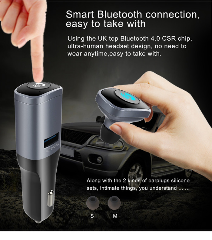 Smart Multi Hands Free Headset / Auto Bluetooth Adapter For Electronic Products Charging