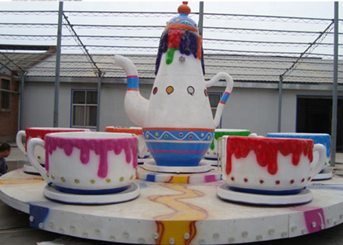 Indoor / Outdoor Teacup Amusement Ride , Popular Mini Amusement Rides