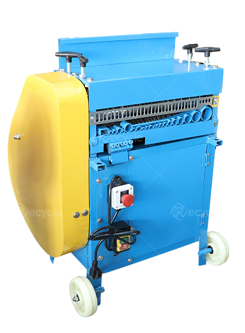 Red Blue Automatic Scrap Cable Stripper Machine 1.5kw Scrap Copper Wire Stripping Machinery