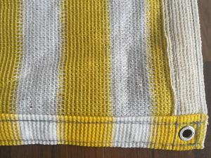 Quality Yellow And White Anti Uv Balcony Shade Net , Hdpe Knitted Raschel Netting wholesale