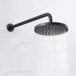 Kingze ceiling shower mixer set bathroom black in wall mounted faucet column