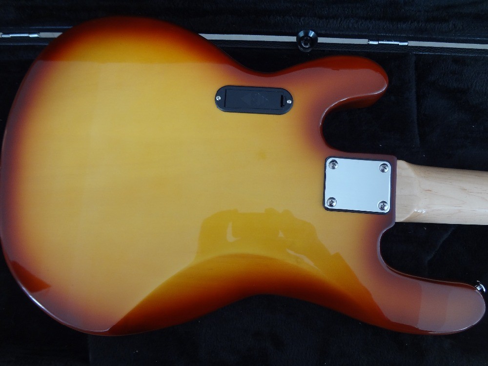 5 string basss guitar Ernie ball Musicman Sting Ray5 bass Sunburst color Active pickups